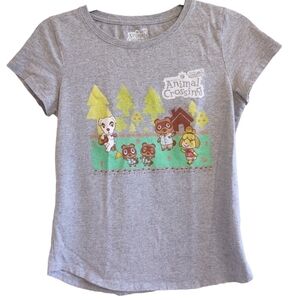 Animal Crossing Gray Graphic Tee Kids XL 14 16
